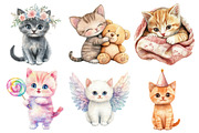 Kawaii Kitten Sublimation Clipart, an Illustration by Pixels.Craft (Thumbnail 2 of 7)