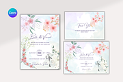 Watercolor Floral Wedding Invitation, an Invitation Template by SassyCorners (Thumbnail 1 of 2)