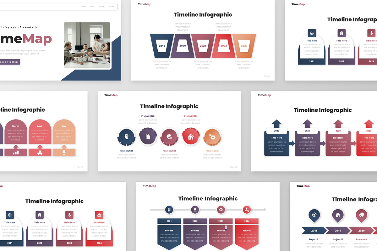 TimeMap - Timeline Infographic, a Presentation Template by GraphauseProject (Photo 2 of 6)