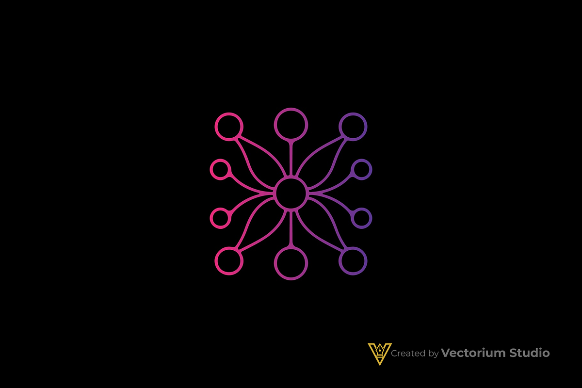 Abstract Flower Network Logo, a Branding & Logo Template by Vectorium Studio (Photo 7 of 16)