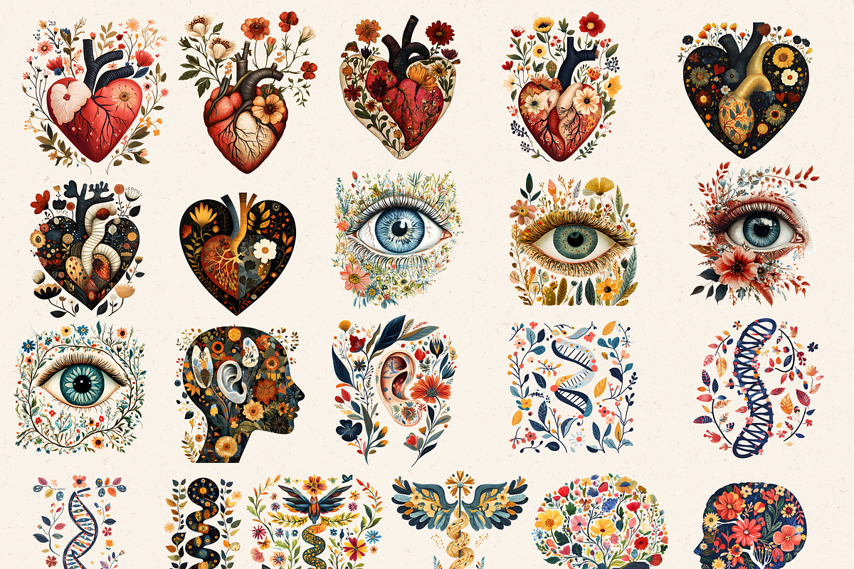 FOLK MEDICAL CLIPART PACK, an Education Illustration by Daring Digies (Photo 4 of 9)
