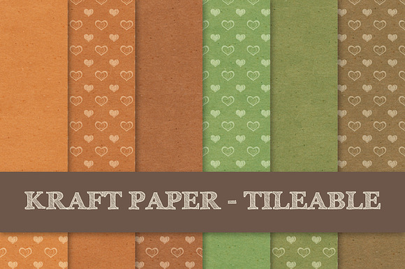 Kraft Paper ~ Hearts and Blank preview 3