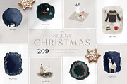 200+ Silent Christmas watercolor set, an Animal Illustration by Tabita's shop (Thumbnail 1 of 17)