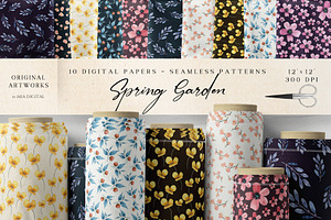 Ditsy Flowers Digital Paper