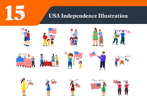 USA Independence Day Illustrations, a Person Illustration by EllaMaiyaali
