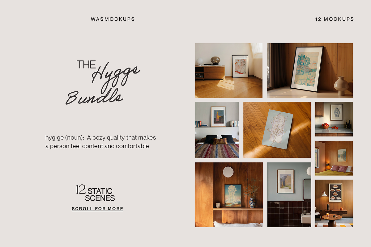 The Hygge Bundle: 12 Frame Mockups, a Household Mockup by WasMockups (Photo 2 of 8)