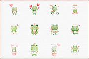 Watercolor Cute Frog Valentines Clip, an Illustration by Sublimation Artist (Thumbnail 3 of 6)