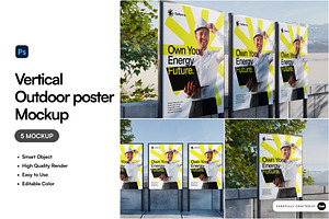 Vertical Outdoor Poster Mockup