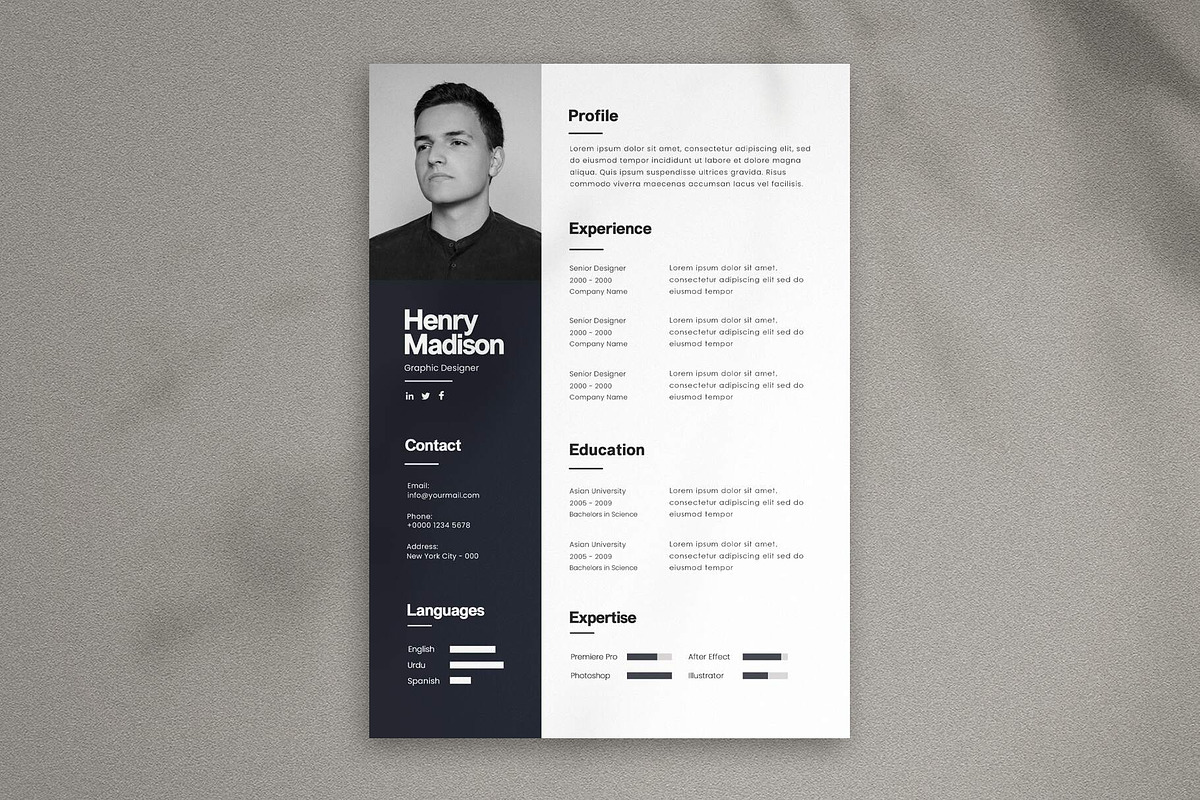 Minimal Resume, a Resume Template by Saman Osama (Photo 2 of 2)