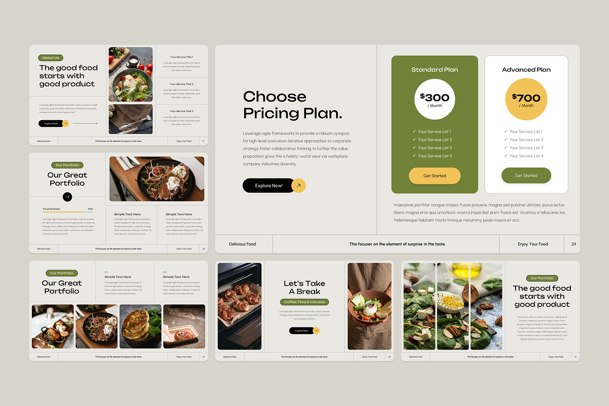 Food Google Slide Template, a Presentation Template by YossyOneStd (Photo 5 of 6)