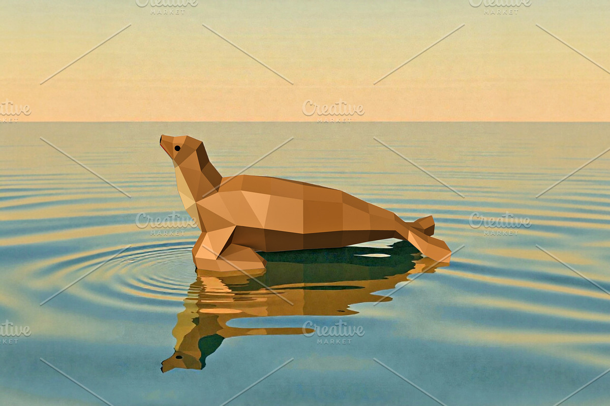 Sea Lion - 3d papercraft, a Card Template by PAPER amaze (Photo 4 of 5)
