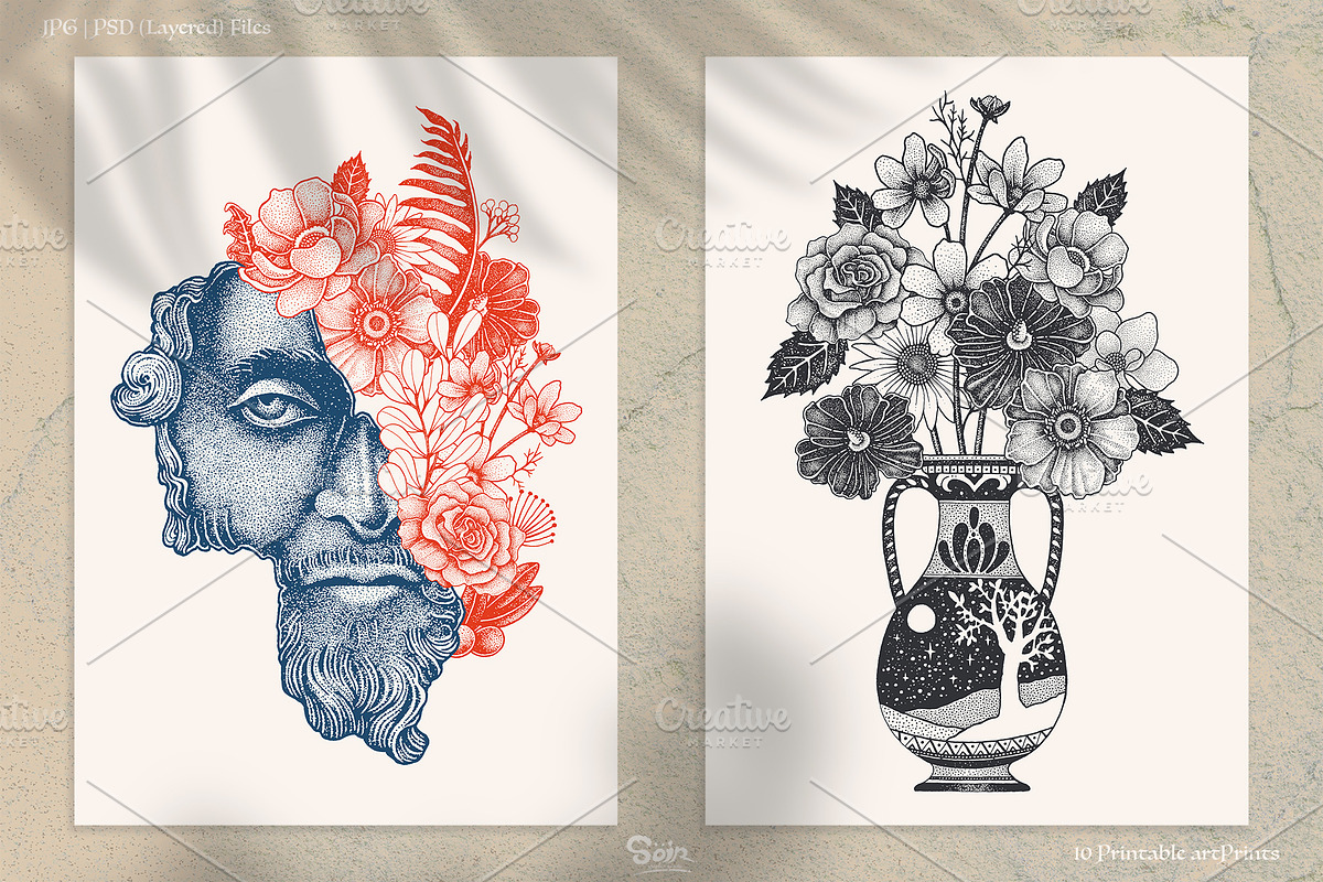 Pointillism graphics, a Decorative Illustration by Soir Creative (Photo 11 of 13)