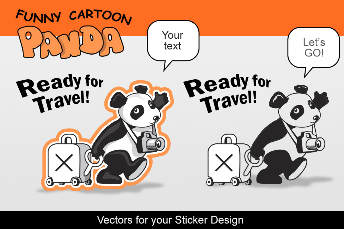 Funny Vector Pandas - Doodle Style, an Animal Illustration by Savgraf (Photo 5 of 6)