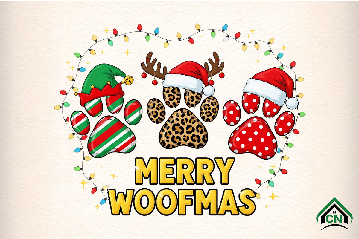 Merry Woofmas PNG, an Illustration by Craft Nest (Photo 1 of 6)
