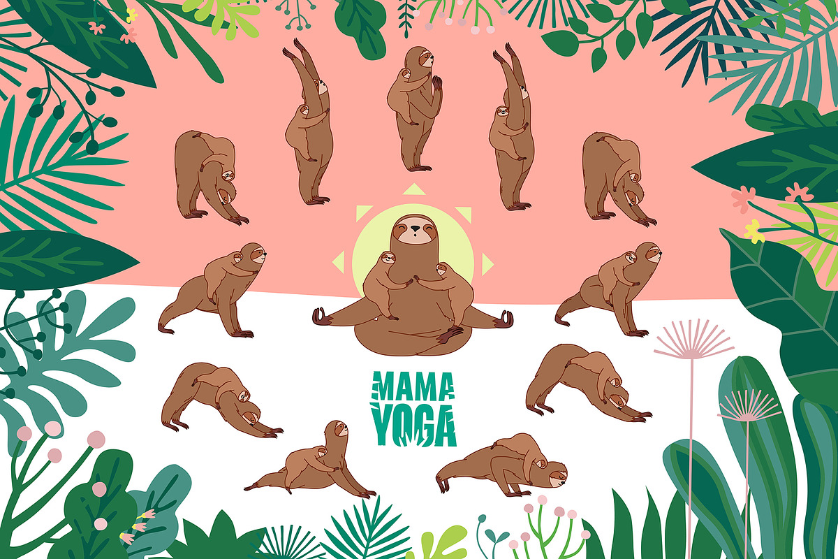 Mama Yoga, an Animal Illustration by Alena (Photo 1 of 8)
