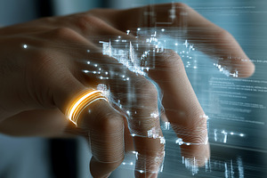 Futuristic Digital Interface, a Technology Photo by Ocean Digital Art