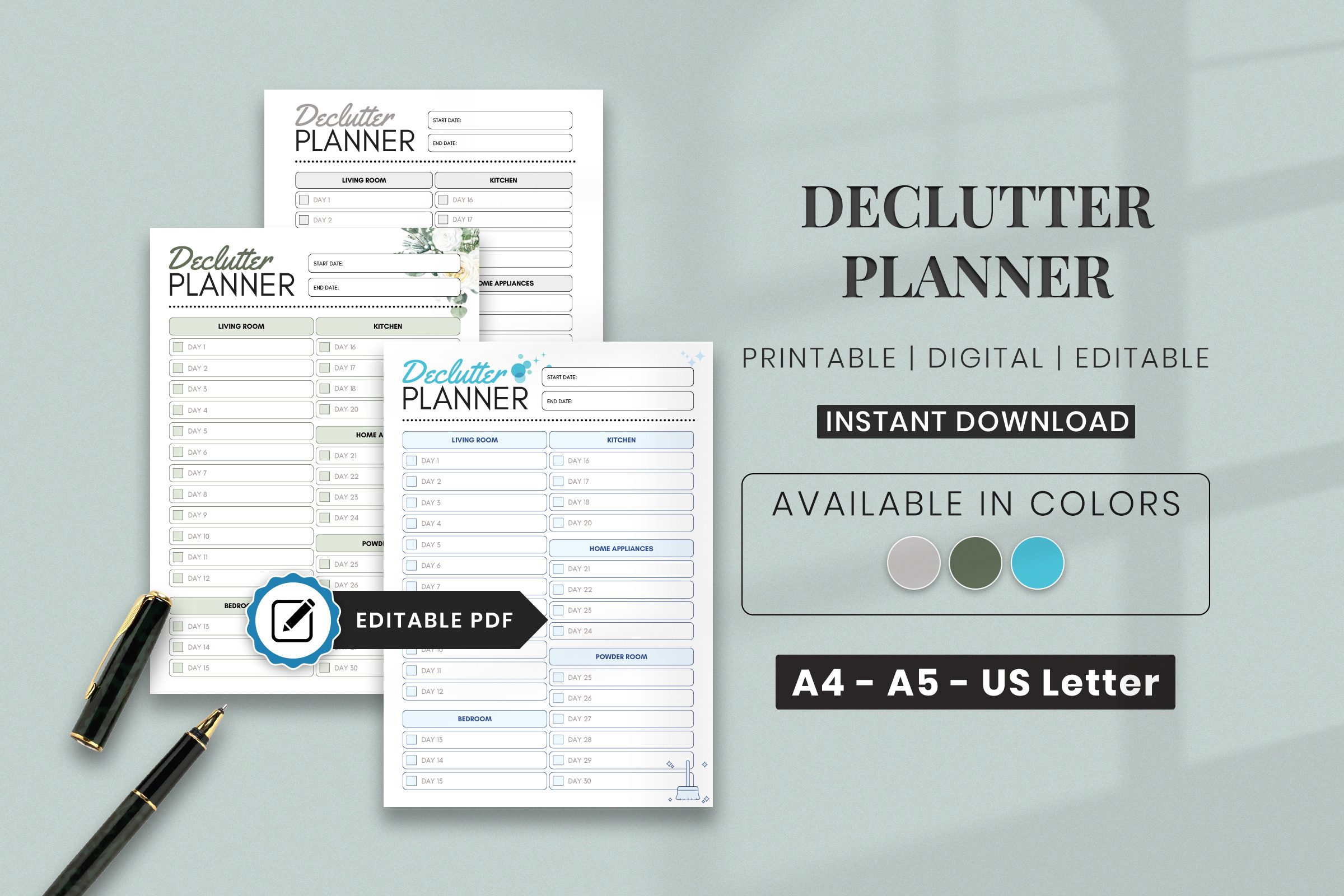 Editable Declutter Checklist