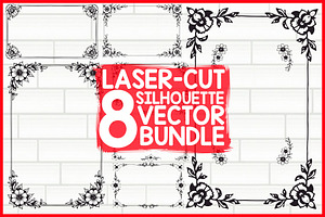 Floral Laser Cut Frame Bundle, an Illustration by Designs_River