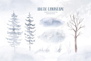 Arctic cute animals.  Watercolor set, an Animal Illustration by Peace ART (Thumbnail 16 of 22)