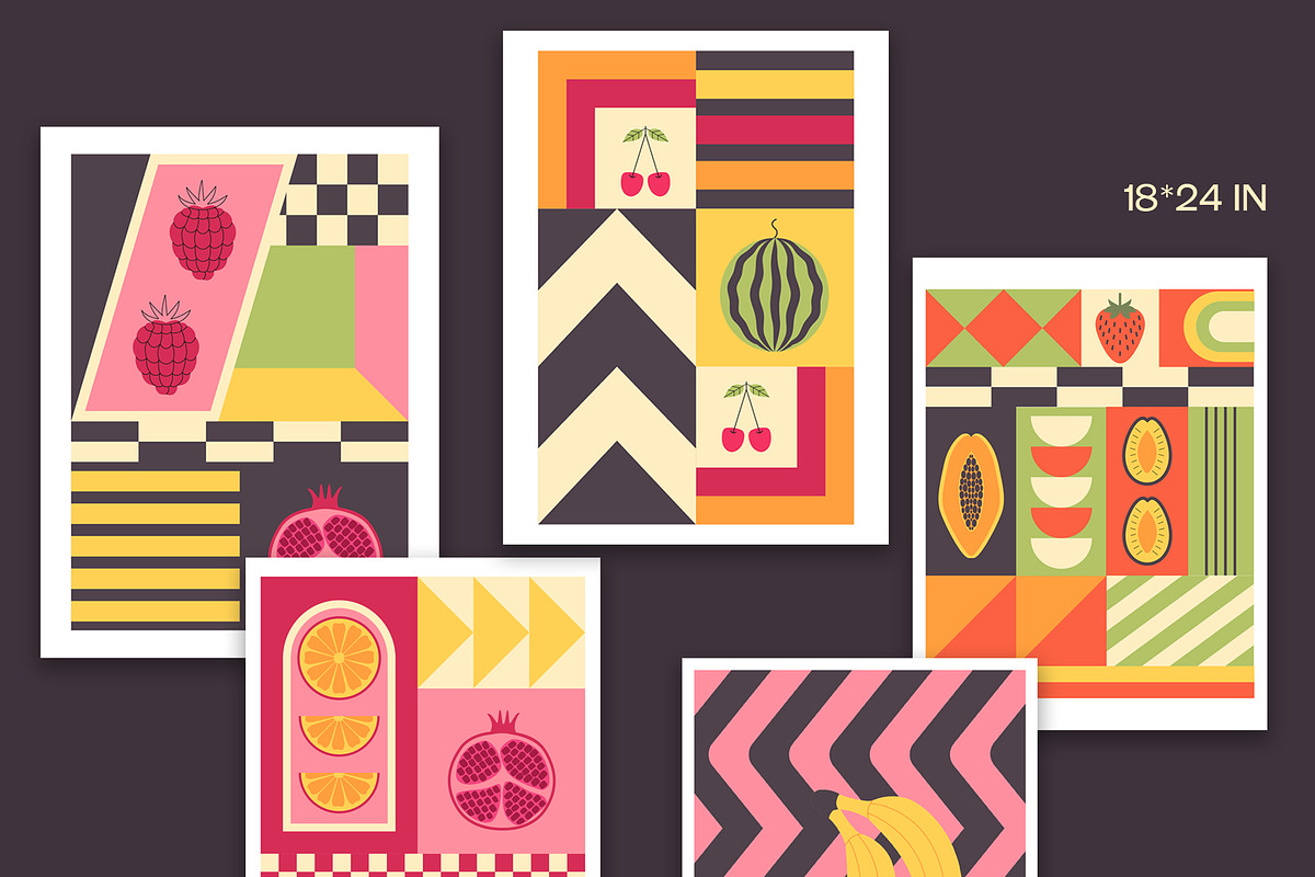 Retro geometric abstract posters, an Object Illustration by Sofico (Photo 8 of 13)