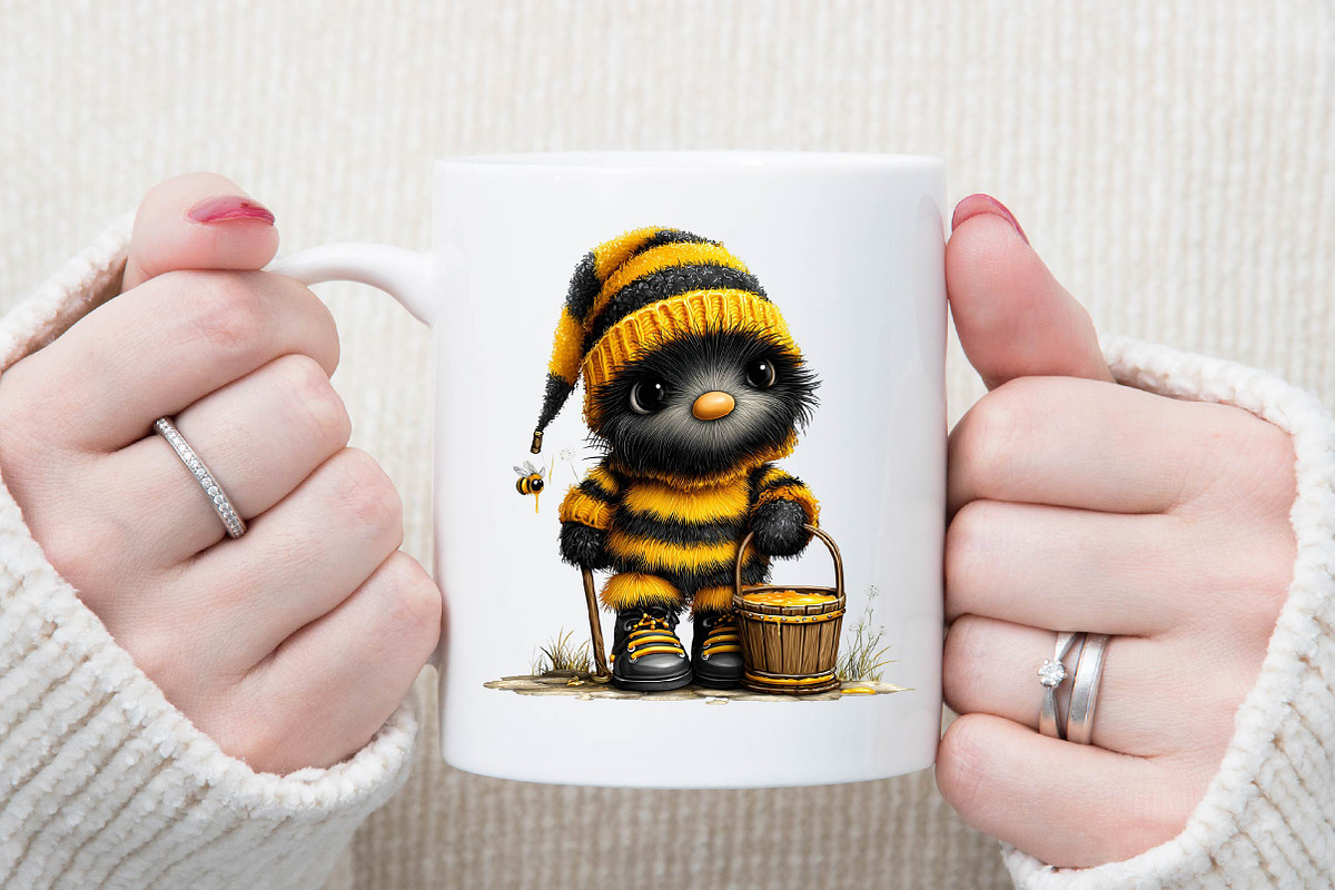 Cute Bee Gnome - Honey Bee Clipart, an Illustration by Sublimation Artist (Photo 5 of 6)