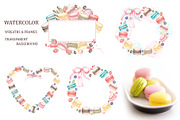 Watercolor Macaron Collection, a Food Illustration by MayaNavits (Thumbnail 3 of 10)