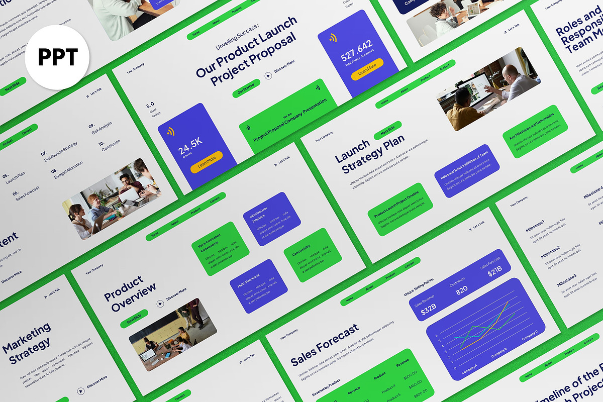 Product Launch Proposal PPT, a Presentation Template by graphicook (Photo 1 of 5)