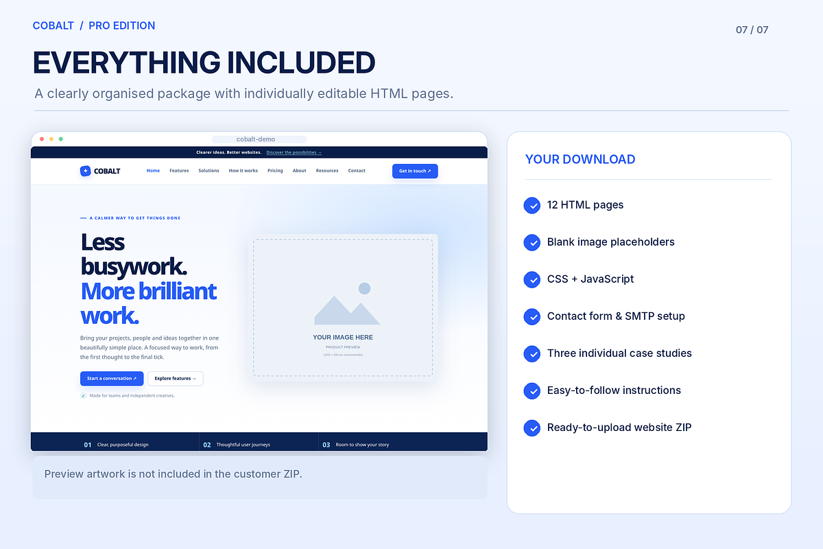 COBALT PRO - Multi-Page HTML Website, a HTML Template by Darweish Designs (Photo 7 of 7)