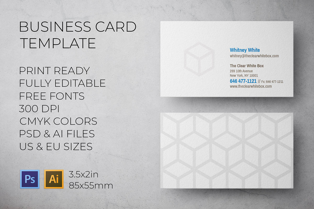 White Box Productions Business Card, a Business Card Template by Layoutlet (Photo 1 of 2)