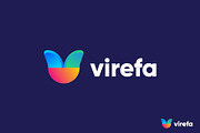 V letter lotus logo, a Branding & Logo Template by Logodesignpond (Thumbnail 1 of 3)