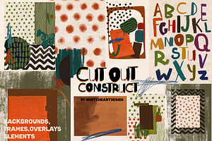 Fall Abstract Backgrounds & Cut Outs, a Decorative Illustration by whiteheartdesign