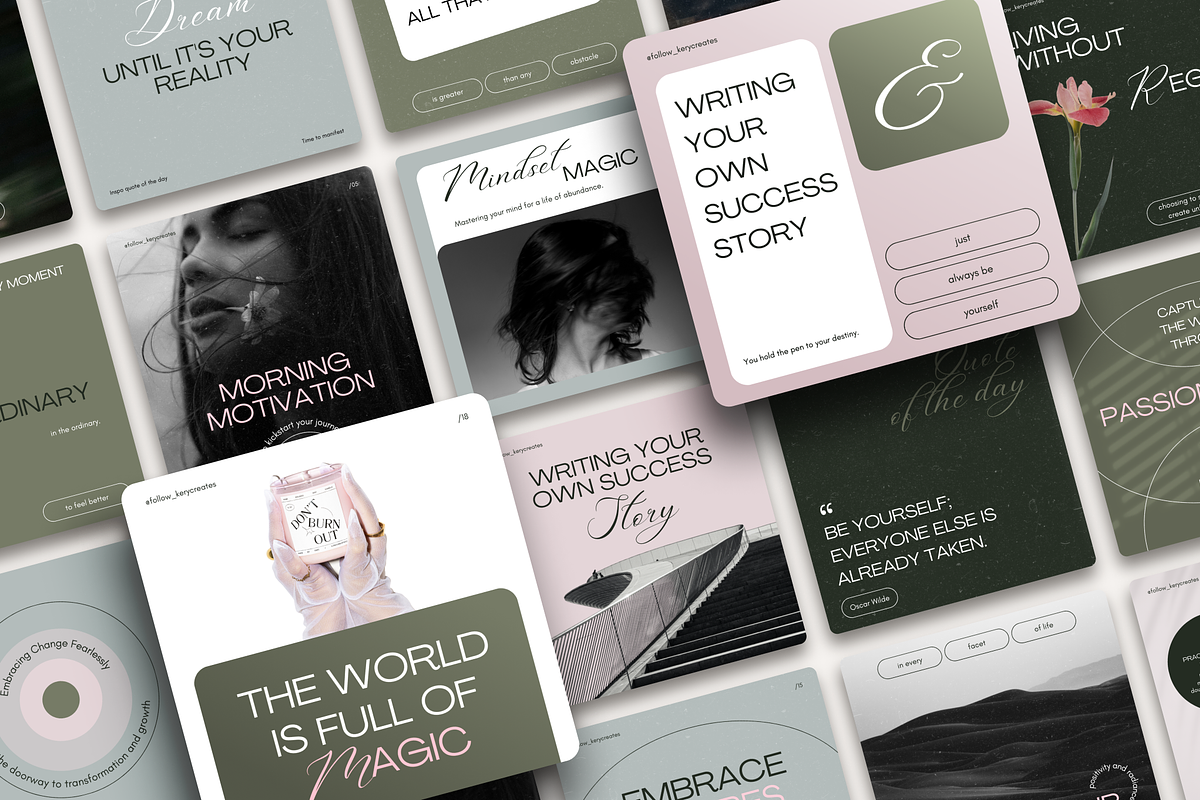 Inspirational Social Media Kit Canva, a Social Media Template by Karisma Studio (Photo 1 of 7)