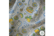 Lemon Tea Time Seamless Pattern, a Food Illustration by TitaLivingArt (Thumbnail 4 of 10)