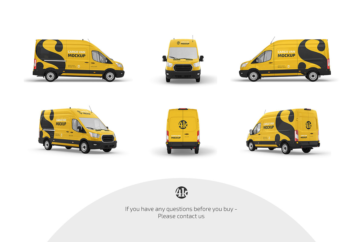 Cargo Van Mockup Set, an Advertising Mockup by Country4k (Photo 4 of 4)