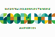 Colorful geometric vector font, a Decorative Illustration by Lawkeeper (Thumbnail 1 of 2)