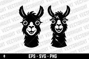 Vector logo of a smiling alpaca, a Duotone Icon by Vectorhight (Thumbnail 3 of 3)