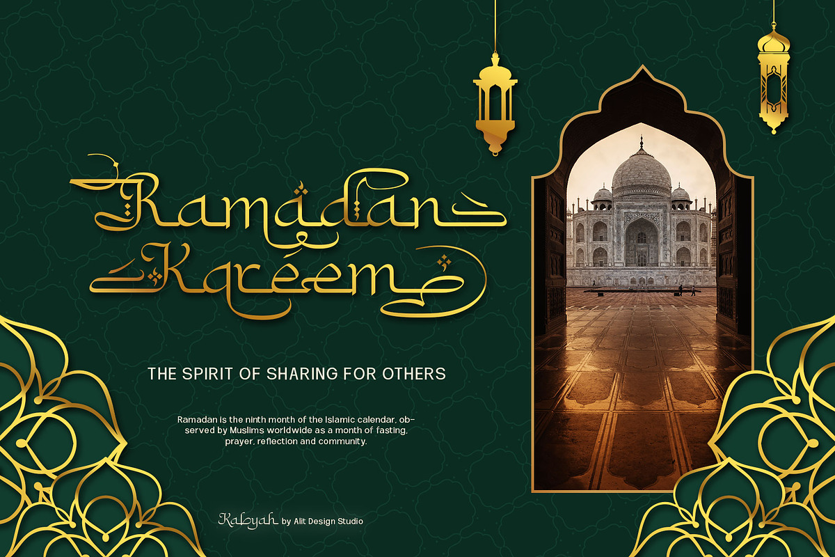 Kabyah Ramadhan Typeface, a Script Font by alit design (Photo 16 of 18)