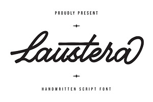 Laustera Script Font, a Script Font by Maulana Creative