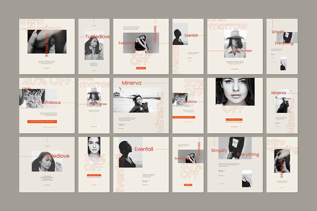 600 Minimalist Instagram Bundle, a Social Media Template by Creatchees.std (Photo 4 of 37)
