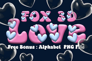 Fox Love 3D Color Font