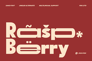 Moon Berry - Futuristic Modern Font