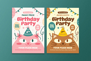 Cartoon Kids Birthday Invitation, an Invitation Template by Aiyari Graphic