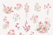 Peach peonies, roses, garden flowers, an Illustration by astelenadesign (Thumbnail 3 of 16)