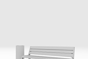 3D Model Bench Park 31