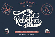 Rebetha Font DUO and extras, a Script Font by BlackCatsMedia (Thumbnail 1 of 7)