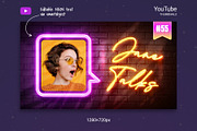 Neon Podcast YouTube Thumbnails, a Social Media Template by Andrew Skoch Design (Thumbnail 4 of 7)