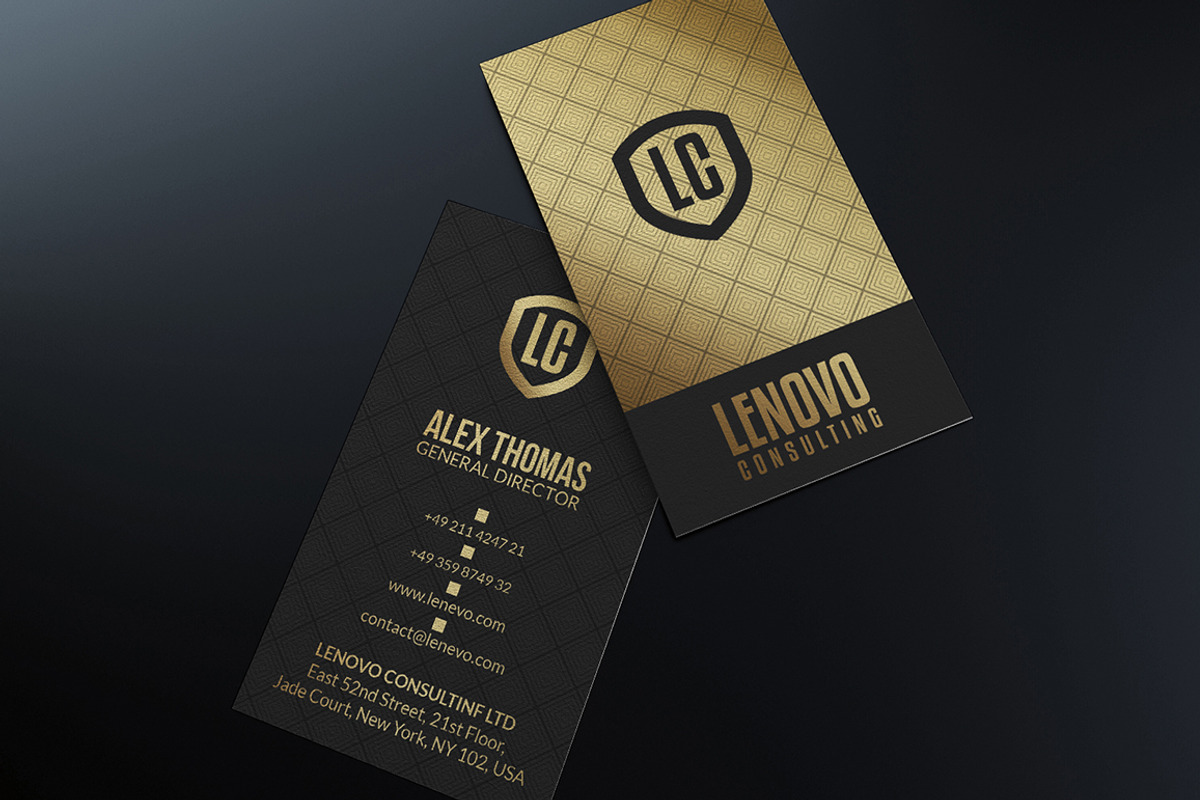 Premium Gold And Black Business Card, a Business Card Template by Marvel (Photo 5 of 6)