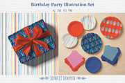 Birthday Party Illustration Set, an Object Illustration by Schatzi Graphik (Thumbnail 3 of 7)