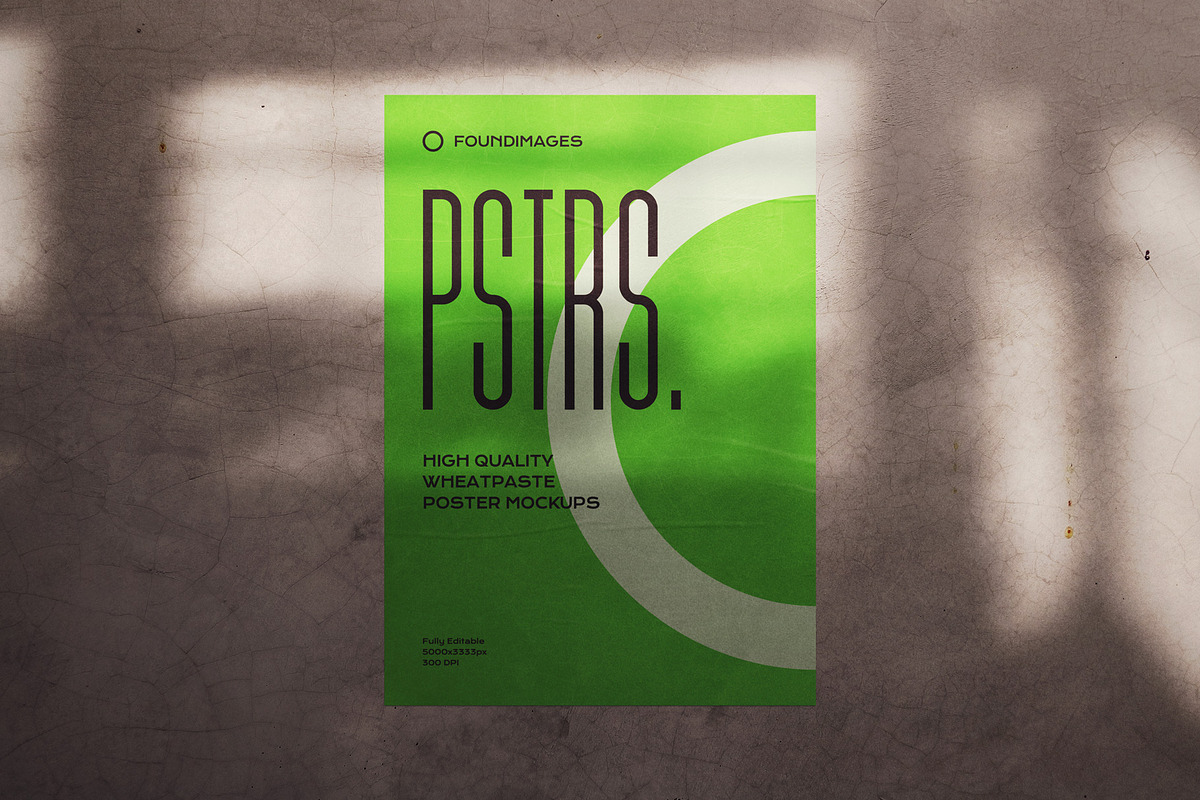 50 poster mockup bundle glued paper, an Advertising Mockup by FoundImages (Photo 29 of 55)