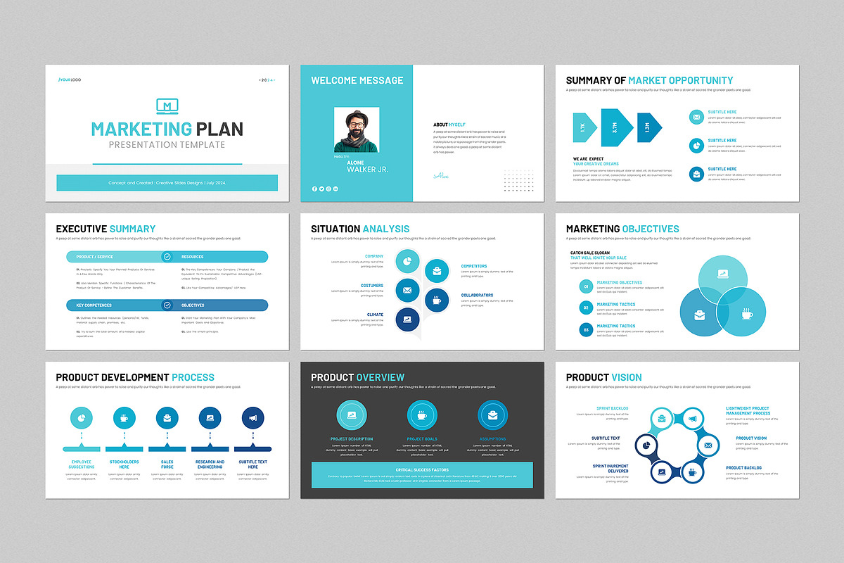 Marketing Plan Presentation Template, a Marketing Template by CreativeSlides (Photo 2 of 8)